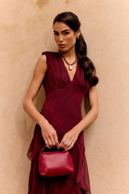 Vestido Sandara Ipé Granate