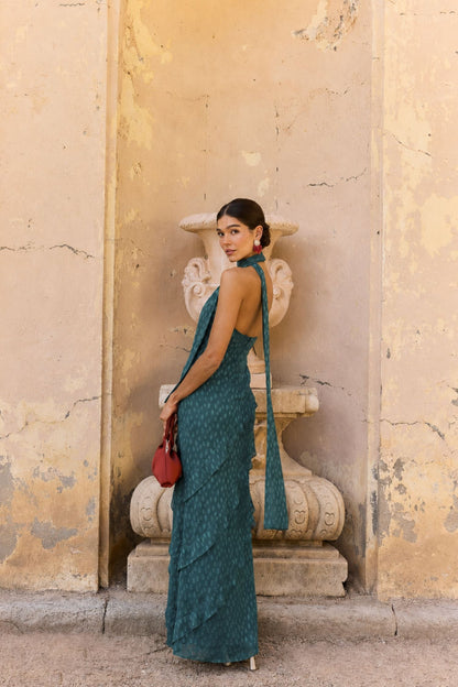 Vestido Florence Azul petróleo